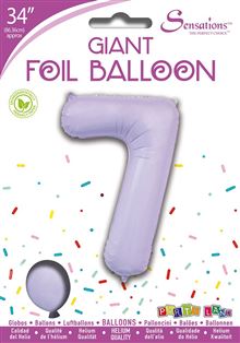 Sensations 34" Foil Number 7 Matte Lilac