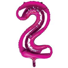 Sensations 34" Foil Number 2 Dark Pink