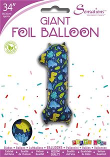 Sensations 34" Foil Number 1 Dinosaur