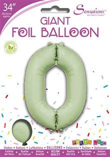 Sensations 34" Foil Number 0 Avocado Green