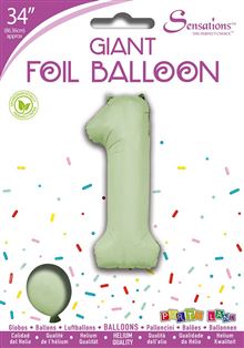 Sensations 34" Foil Number 1 Avocado Green