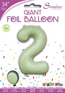Sensations 34" Foil Number 2 Avocado Green
