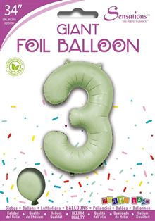 Sensations 34" Foil Number 3 Avocado Green