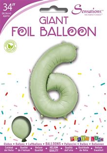 Sensations 34" Foil Number 6 Avocado Green
