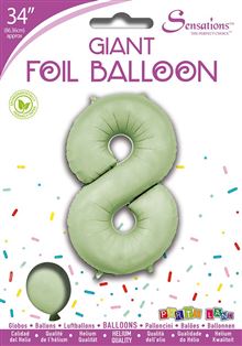 Sensations 34" Foil Number 8 Avocado Green
