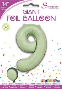 Sensations 34" Foil Number 9 Avocado Green