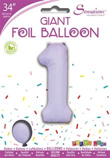 Sensations 34" Foil Number 1 Matte Lilac
