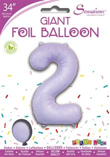 Sensations 34" Foil Number 2 Matte Lilac