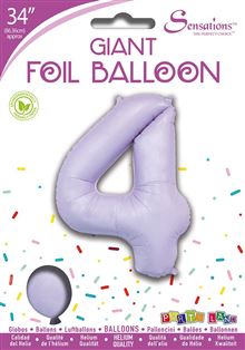 Sensations 34" Foil Number 4 Matte Lilac