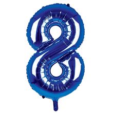 Sensations 34" Foil Number 8 Dark Blue