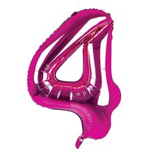 Sensations 34" Foil Number 4 Dark Pink