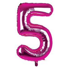Sensations 34" Foil Number 5 Dark Pink