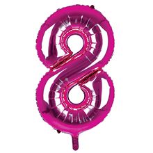 Sensations 34" Foil Number 8 Dark Pink