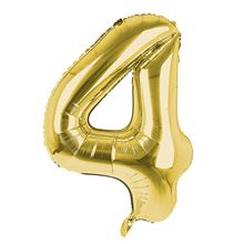 Sensations 34" Foil Number 4 Gold