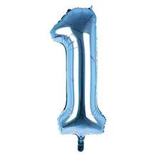 Sensations 34" Foil Number 1 Light Blue