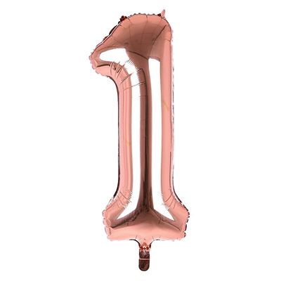 Sensations 34" Foil Number 1 Rose Gold