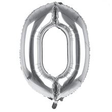 Sensations 34" Foil Number 0 Silver