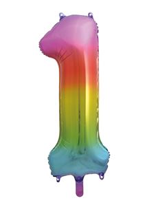 Sensations 34" Foil Number 1 Rainbow (Trendies)