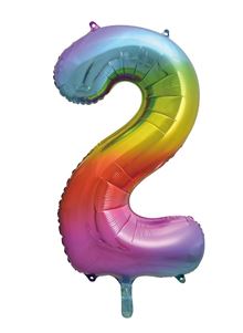 Sensations 34" Foil Number 2 Rainbow (Trendies)