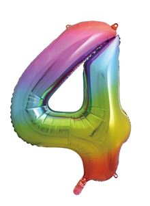 Sensations 34" Foil Number 4 Rainbow (Trendies)