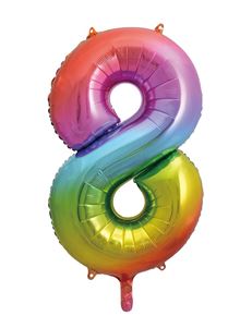 Sensations 34" Foil Number 8 Rainbow (Trendies)