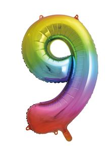 Sensations 34" Foil Number 9 Rainbow (Trendies)