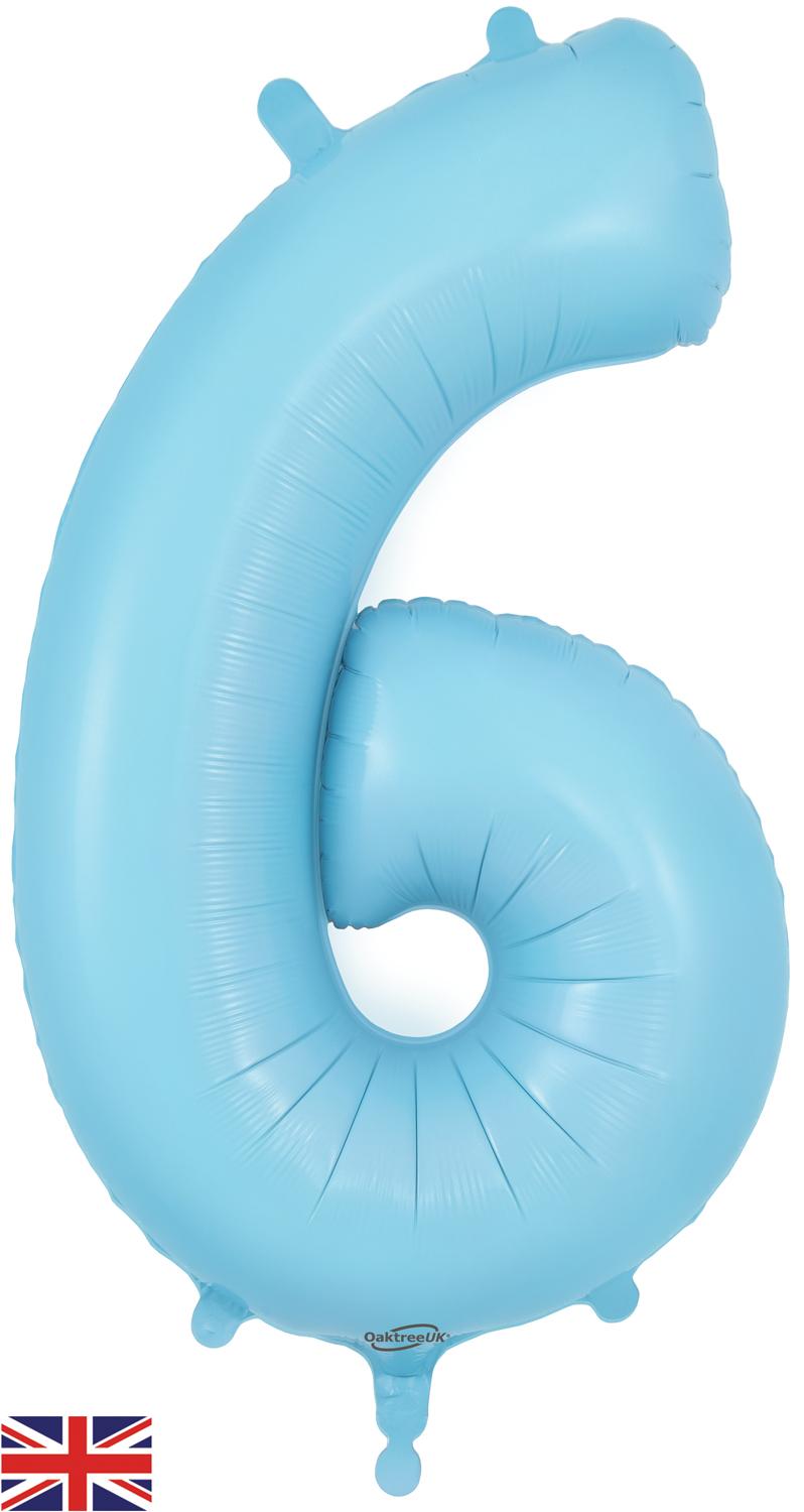 Oaktree 34" Foil Number 6 Matte Blue