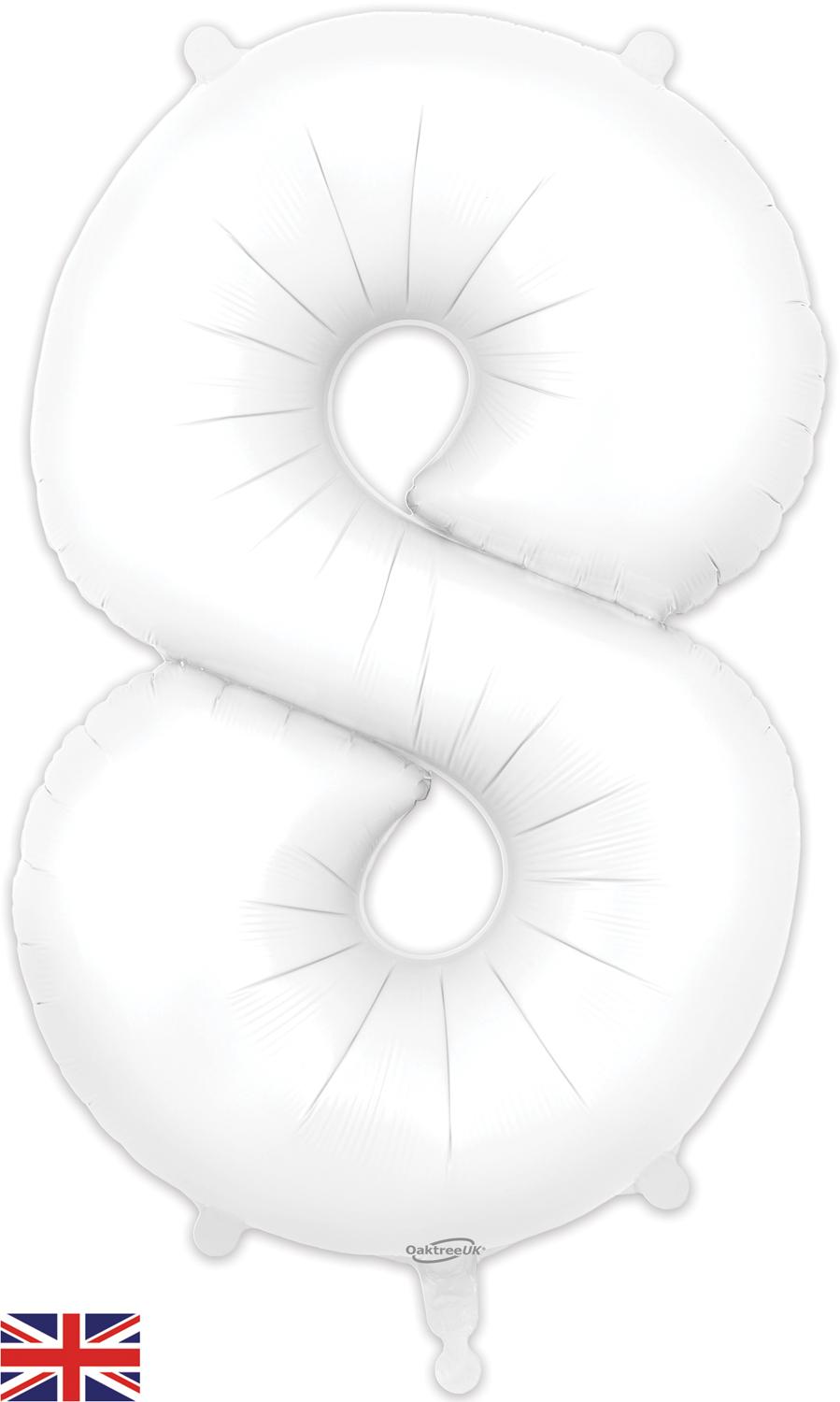 Oaktree 34" Foil Number 8 White
