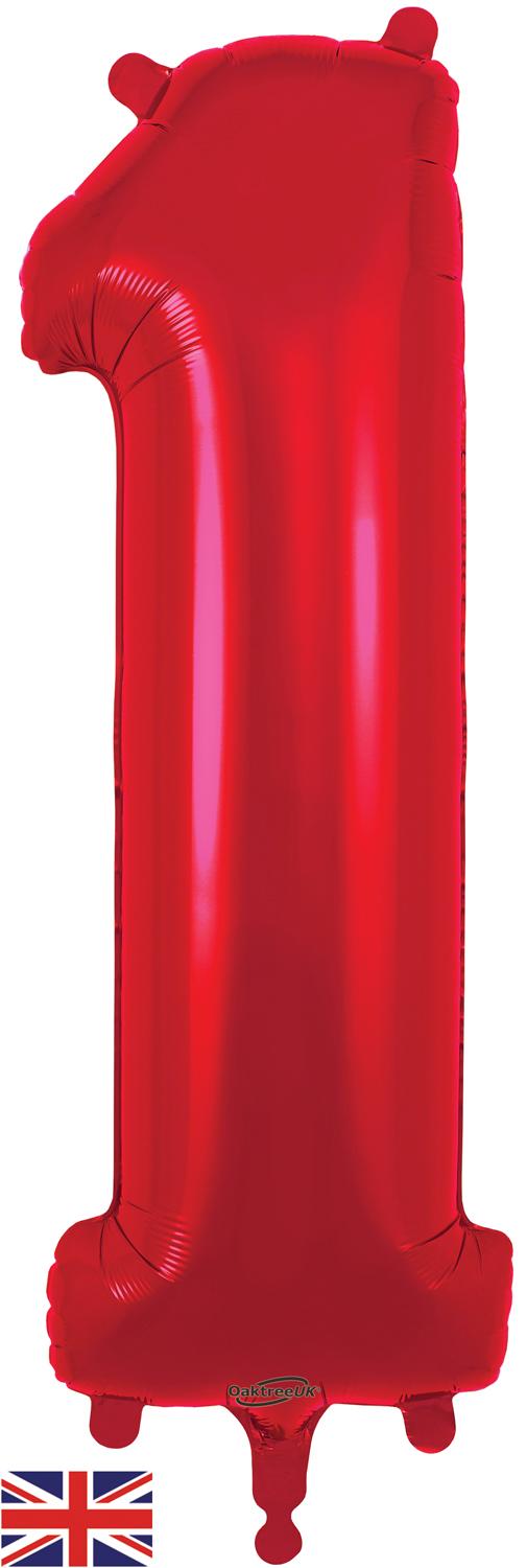 Oaktree 34" Foil Number 1 Red