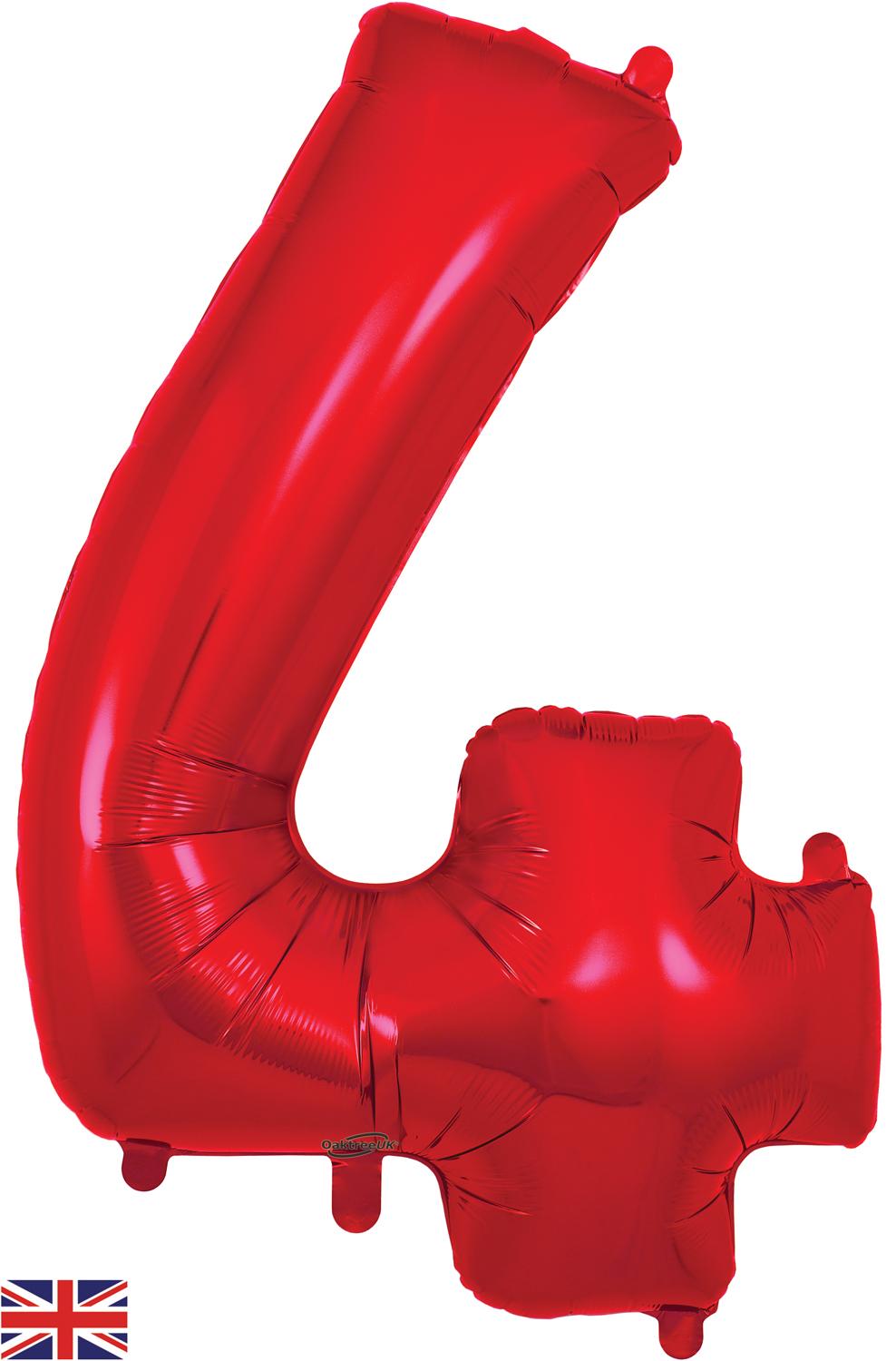 Oaktree 34" Foil Number 4 Red