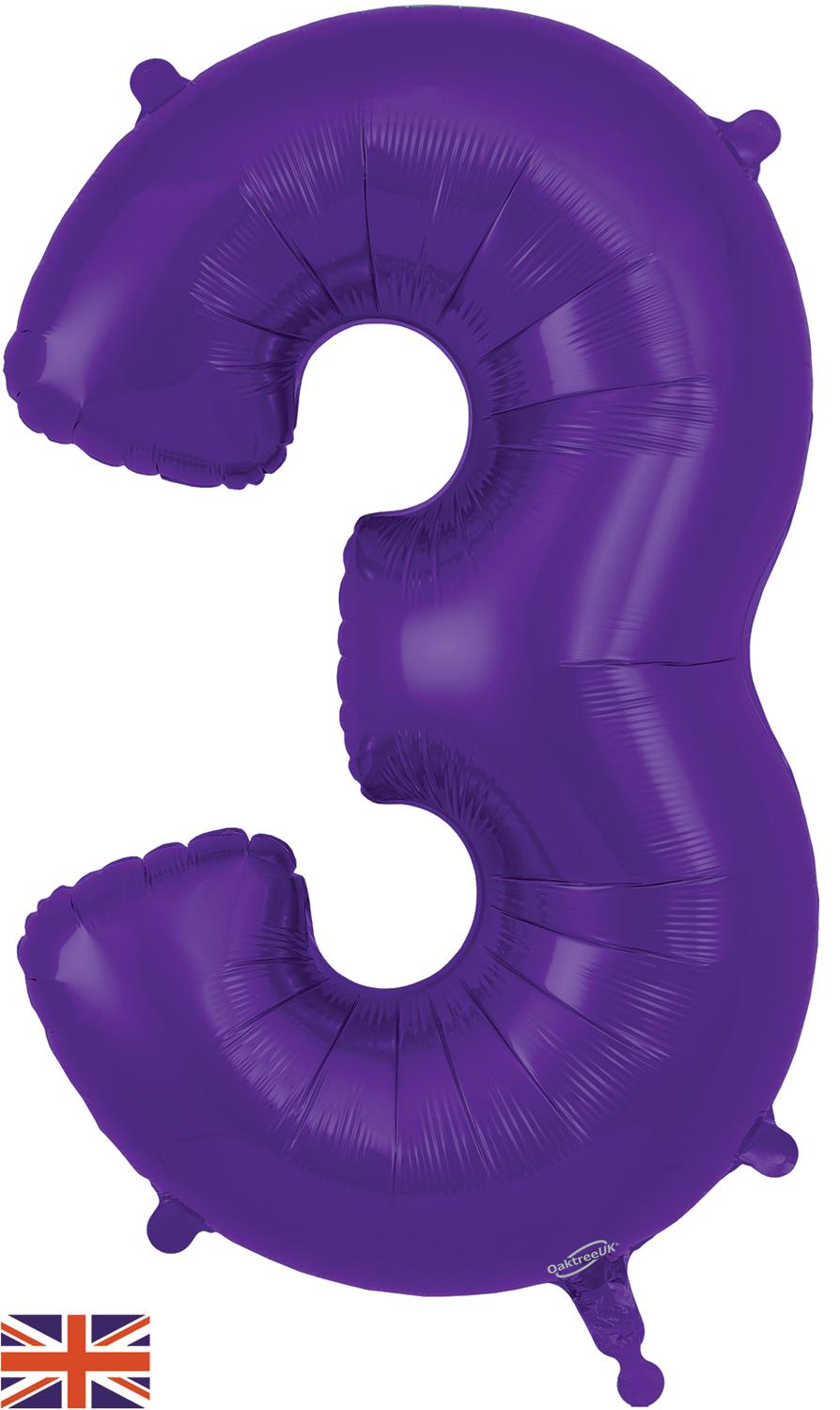 Oaktree 34" Foil Number 3 Purple