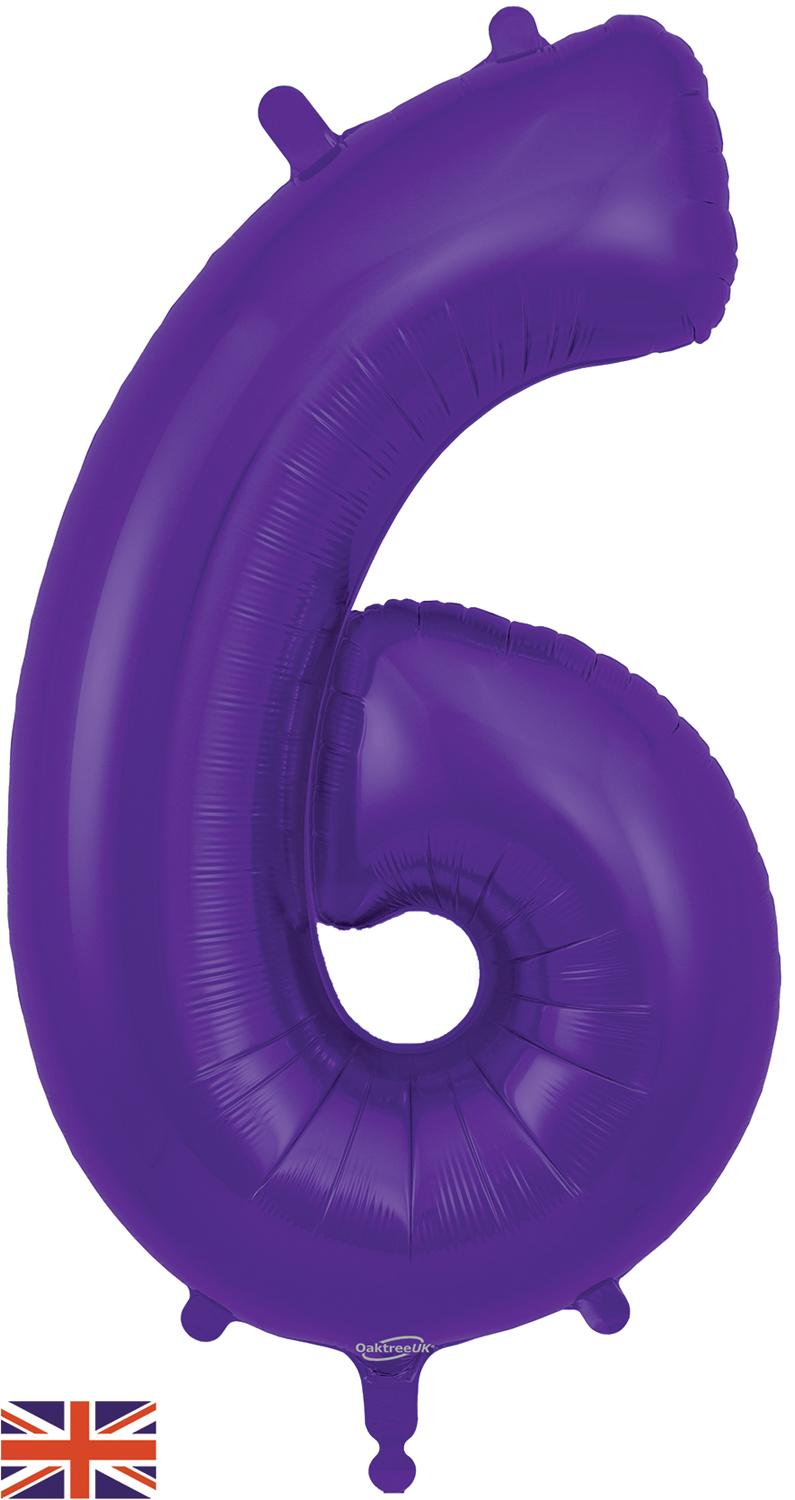 Oaktree 34" Foil Number 6 Purple
