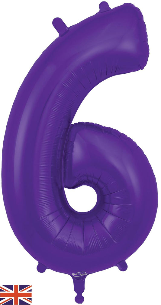 Oaktree 34" Foil Number 6 Purple