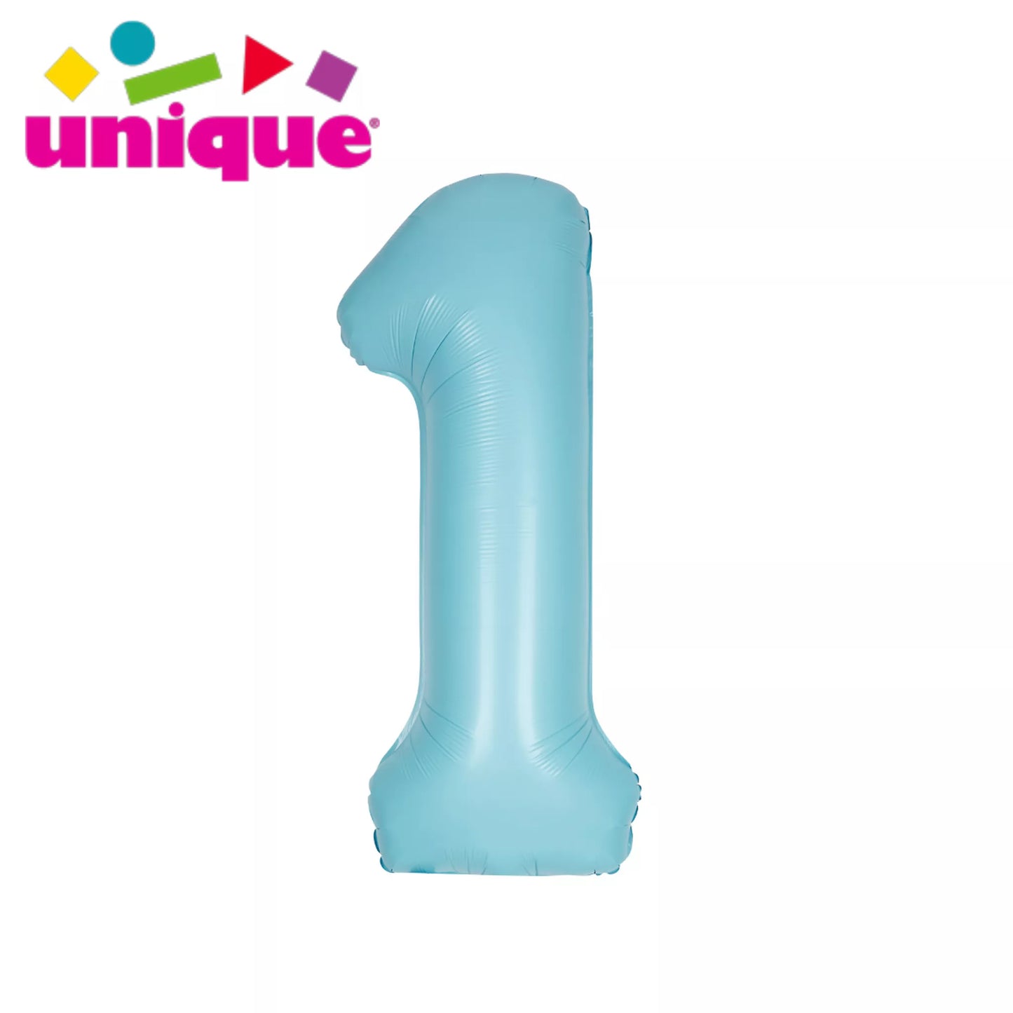 Unique 34" Foil Number 1 Matte Blue