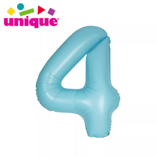 Unique 34" Foil Number 4 Matte Blue