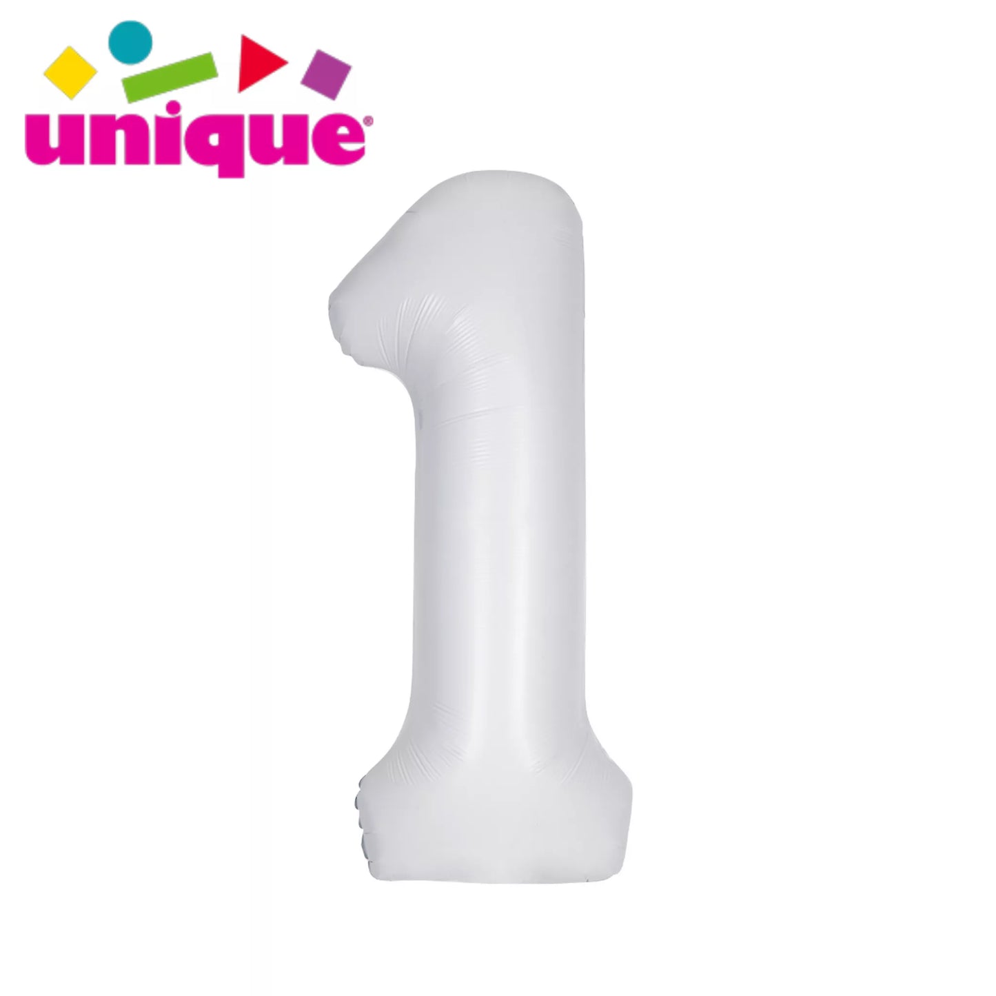 Unique 34" Foil Number 1 White