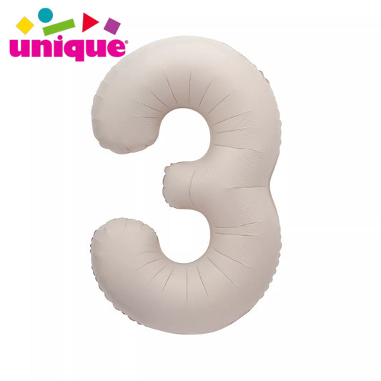 Unique 34" Foil Number 3 Matte Nude