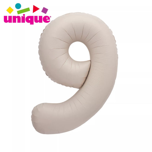 Unique 34" Foil Number 9 Matte Nude
